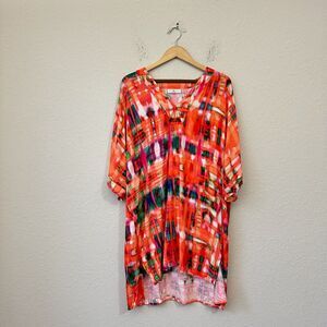 NATORI Aurora Challis Sleepshirt in Rainbow Multi Plaid